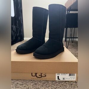 UGG Black Suede Tall Boots